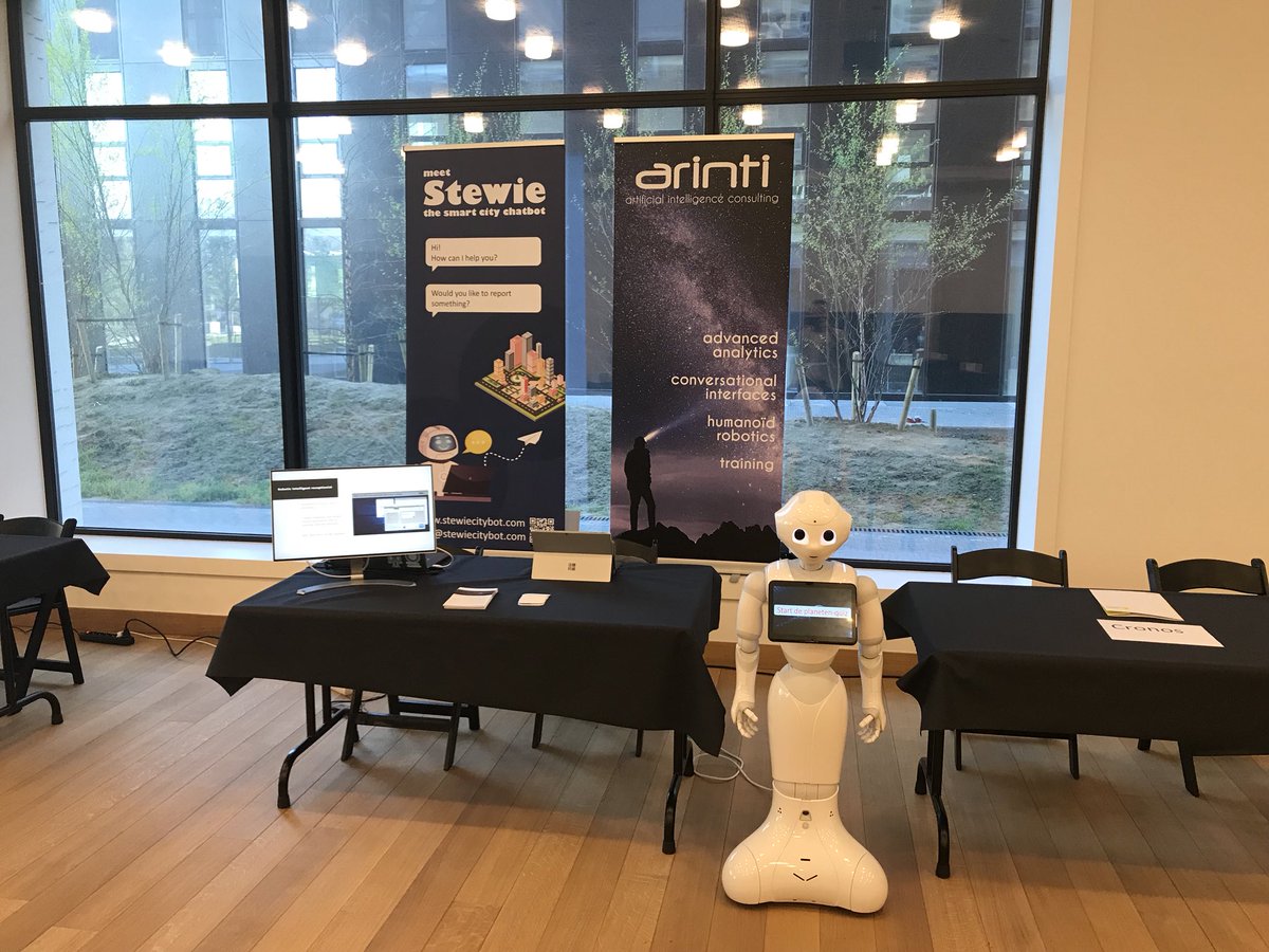 Arinti's tweet photo. De @vlaamseoverheid wordt vandaag geinspireerd door innovatieve bedrijven. Wij helpen ook! #AI4GOV18 https://t.co/8zu81n90DW