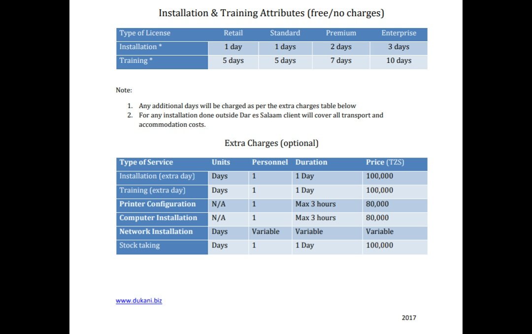 _dukani's tweet photo. Our Installation &amp; Training attributes (free/no charge) . ⬇⬇⬇😊 https://t.co/95r5SloiuD