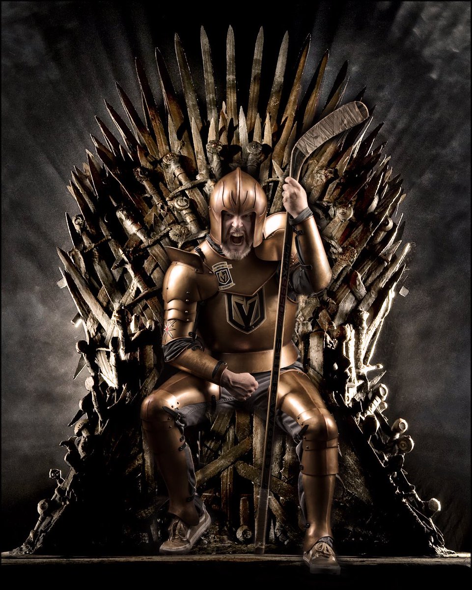 Hail, Hail we bow before no King. The mighty Kings have been dethroned , this seat feels good!!!@NHLFoil @VegasKOTR <a href="/HCimba44/">y-Heather⚔️💛🏒</a> <a href="/GoldenKnights/">Vegas Golden Knights</a> <a href="/CHW_LV/">Complete Health</a> <a href="/nhl/">NHL</a> <a href="/LVSportsBiz/">LVSportsBiz.com</a> <a href="/SinBinVegas/">SinBin.vegas</a> <a href="/justinandgreg/">Justin and Wheels</a> <a href="/IHaveNo5Hole/">NO5HOLE</a>