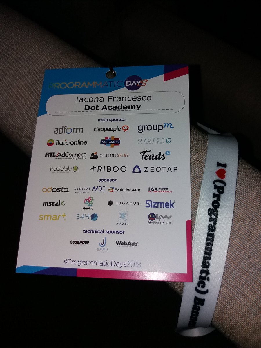 Fra_Iacona's tweet image. Aspettando l&apos;inizio dei #ProgrammaticDays2018