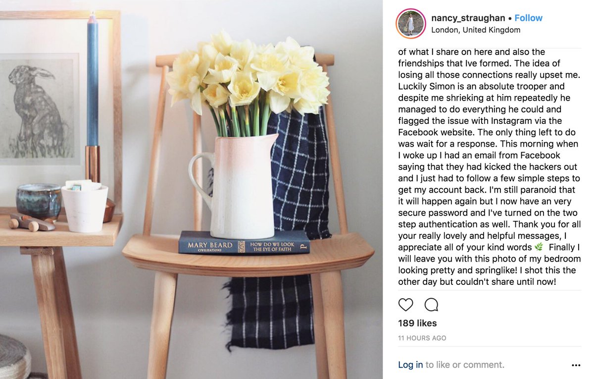 A quick update re the Instagram hack. I now have my account back yay! Here's what happened.