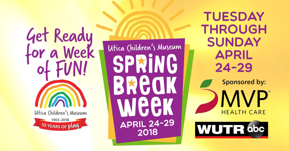 Who's ready for #springbreak? Extended hours and tons of activities - all included with the regular price of admission. #UCM #Utica