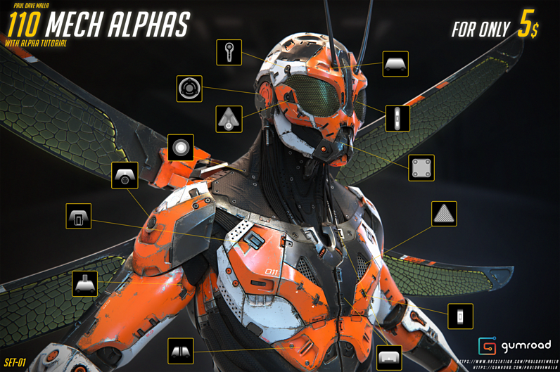 Cubebrush's tweet image. Check out this great Mech Alphas Set buff.ly/2qDwq6R #gameart #cgtools