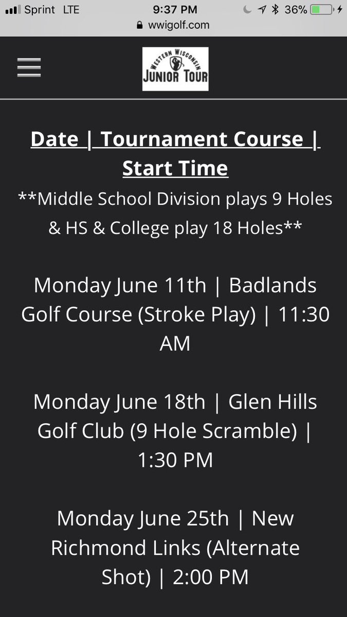 wwigolf's tweet photo. An 8 week long summer tour for only $25 membership fee?
Yep 👍🏼
Includes a free @Swannies T-shirt and bag tag. Also gets you 9 Hole events for $10 & 18 Hole events for $20!
Become a member today:
https://t.co/ugXwZhoZrB https://t.co/vjVKWzzgoL