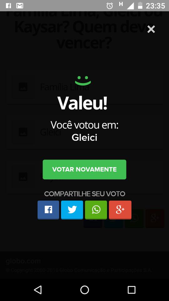 BrbaraNavarro11's tweet photo. Eu sempre fui e sou #GleiciCampeã votando igual louca aqui !!! https://t.co/pvg7Rplbk3