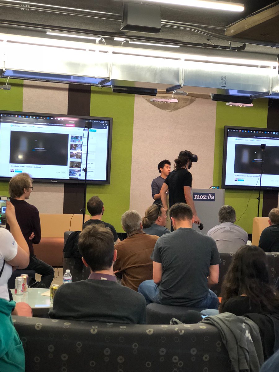 Team Supermedium presenting at today’s WebXR meetup at Mozilla with a live demo

@supermediumvr @andgokevin @dmarcos