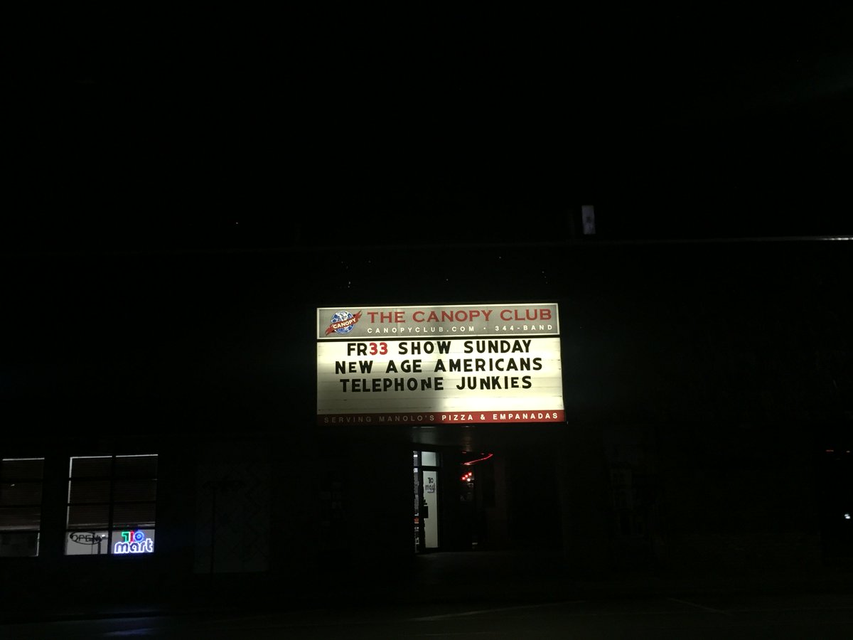 Awesome performance by our very own Tyler Hodgett and his band, New Age Americans, at <a href="/Canopy_Club/">The Canopy Club</a> on Sunday night. You guys killed it!