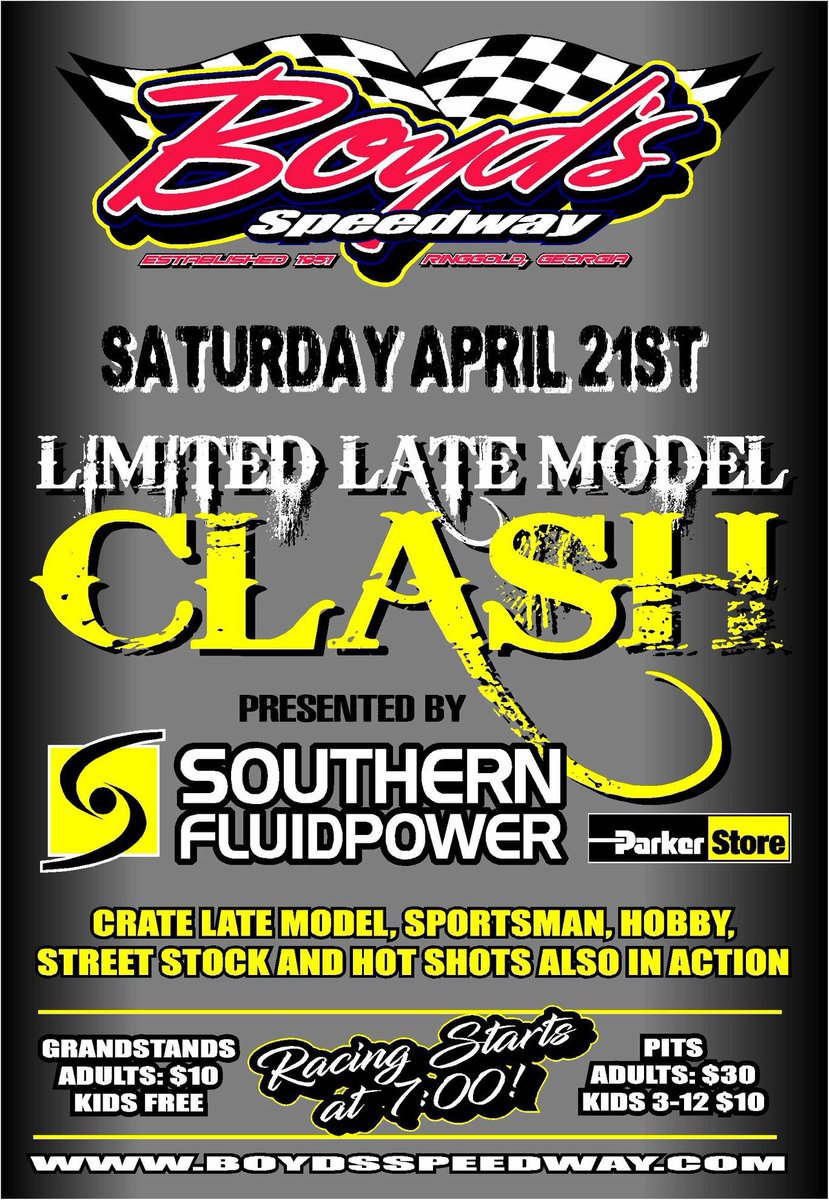 BoydsSpeedway's tweet photo. Join us this Saturday night for our Limited Late Model Clash paying $1,500 to win! All divisions in action. For more info head over to https://t.co/PHz2JST8kn https://t.co/BWNPZZCmVh