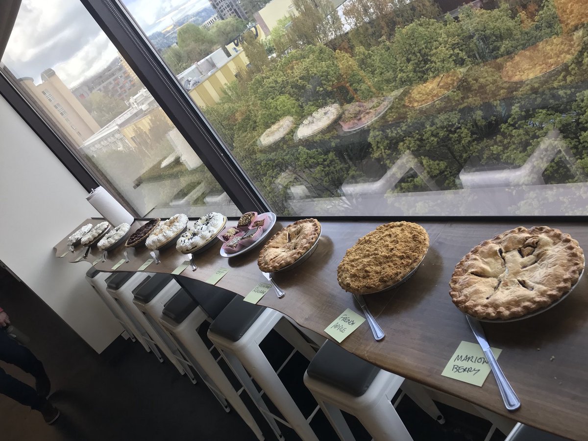 dalep35's tweet photo. Celebrating the start of the fiscal year w/ Global Tech Support @newrelic thx @BanningsTigard pies https://t.co/yOk7HFOZfL