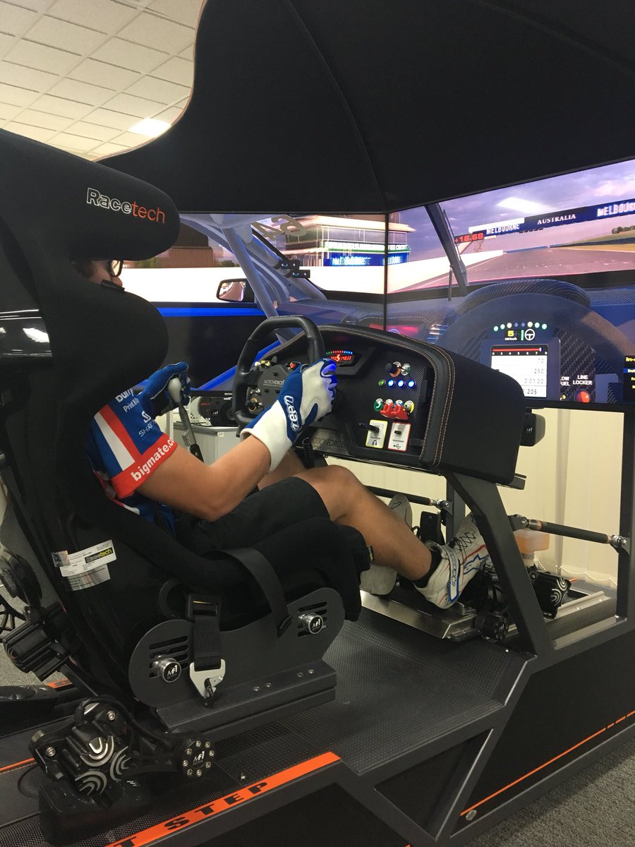 Todd_Hazelwood's tweet photo. No better way to get the eye in for this weekend with a #MotionForce1 Simulator session at @McElreaRacing! πͺπΌ #THR #VASC #dreambig @BIGmateGPS https://t.co/2xEcGe6Dq1