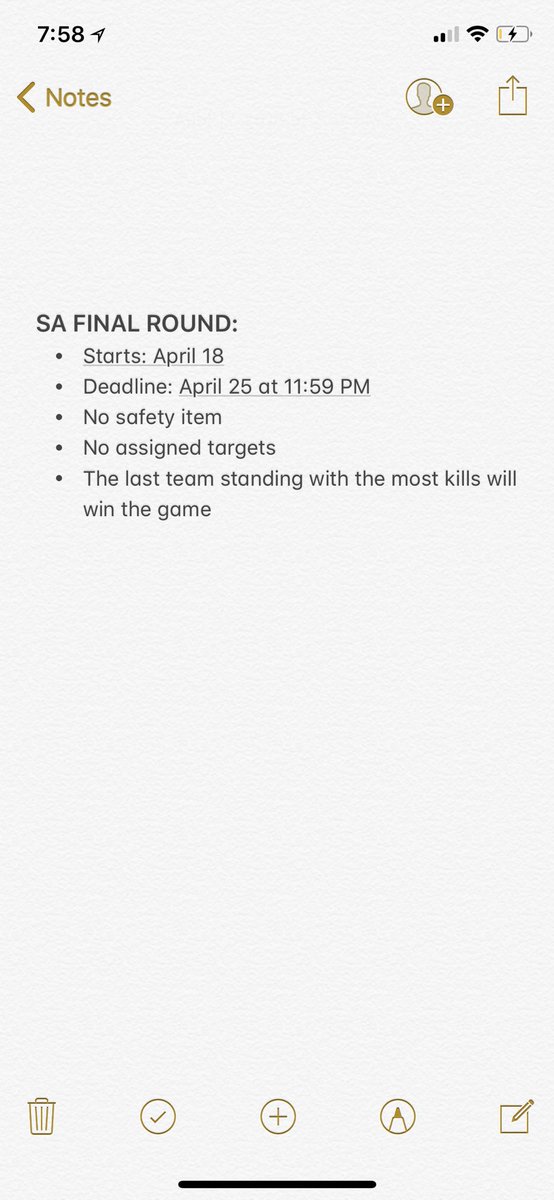 AssasinsHHS18's tweet photo. FINAL ROUND starts tomorrow
GOOD LUCK 🔫 https://t.co/ocUKCJUGjL