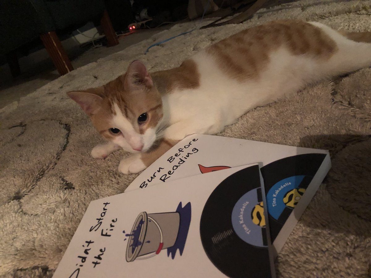 tim_byyy's tweet photo. Of course my cat loves your books #BurnBeforeReading #IDidntStartTheFire https://t.co/HmieSWkEIX