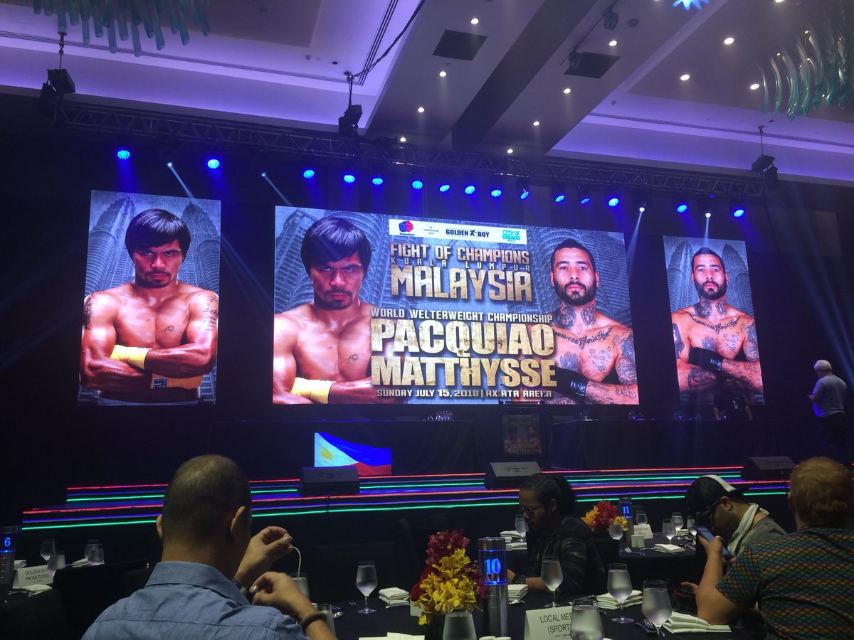 dioquinodelfin's tweet image. The Pacquiao-Matthysse press conference here at the City of Dreams is about to start in a few. Filipino Manny Pacquiao is set to fight WBA welterweight champion Lucas Matthysse of Argentina. @RapplerSports