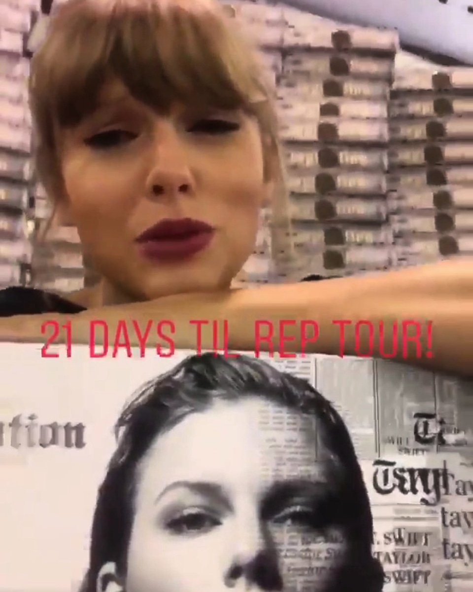 sweetx0love25's tweet photo. 95 days to go til our show! For the record I MISS YOU TOO! WE ALL MISS YOU 21 Days til tour starts! Can't wait to see you T! @taylorswift13 @taylornation13 @TSOfficialMerch @treepaine #reputationStadiumTour #myrepmerch https://t.co/id2i1Mqk6K