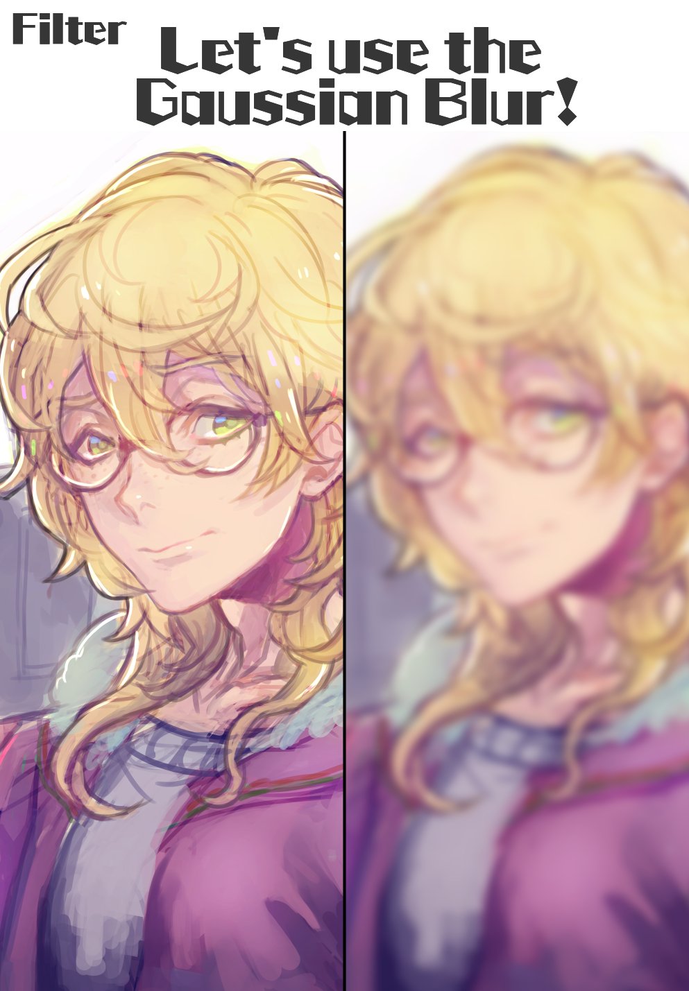 MediBang Paint EN on Twitter "Let's use the Gaussian Blur in MediBang