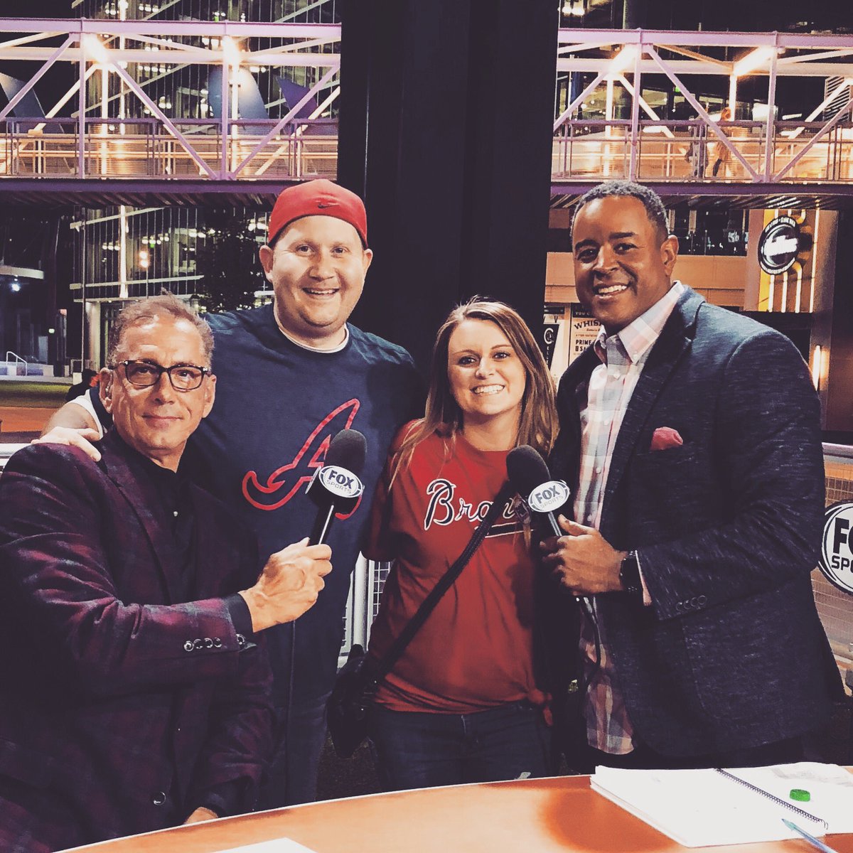 Shala_H07's tweet photo. I’m totally fan girling right now!!! @TwoSportman and @JeromeOnSports  for @PatGriffeth birthday. Super sweet guys. Thank you 😘 #gobraves #foxsportssouth #thisiswhywechop #omg #fangirl https://t.co/rnhfaeUbjy