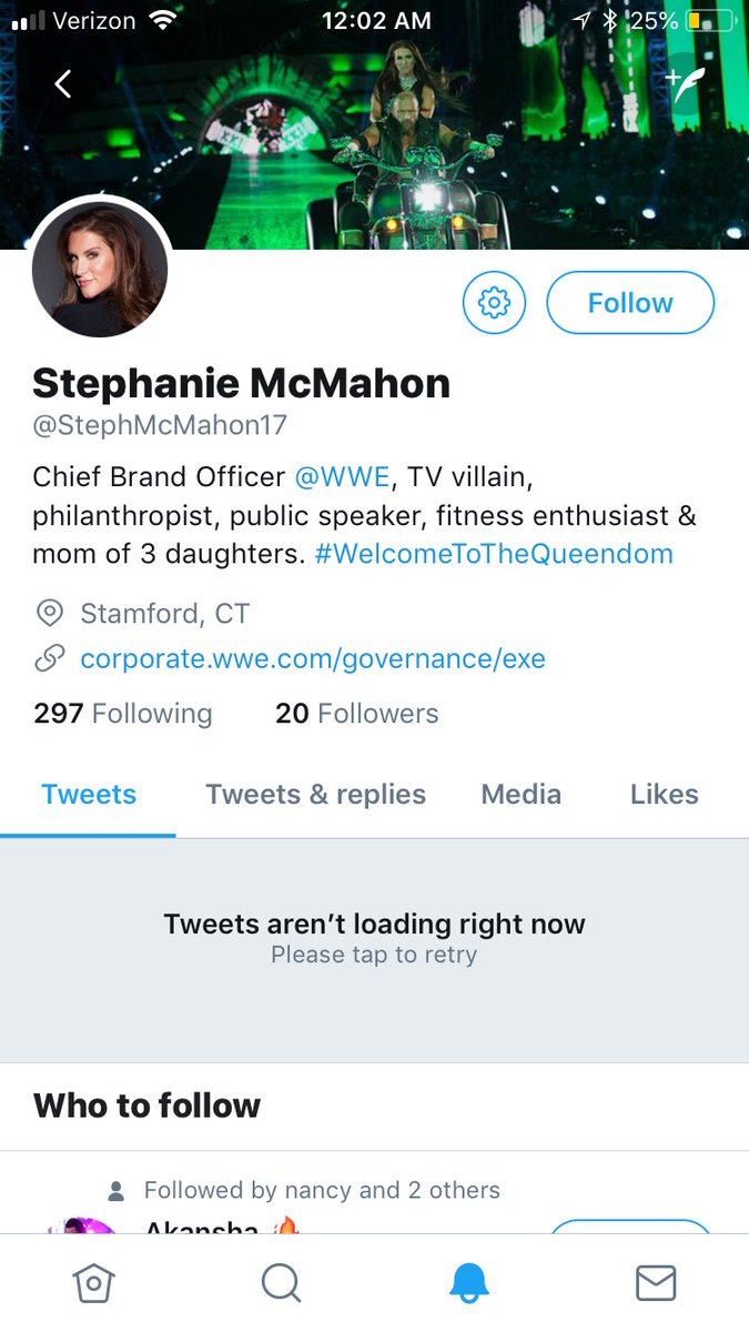 WWEHPIKE5's tweet photo. @StephMcMahon I think we have a case of a phony profile.... NO ONE can imitate you... You are an amazing role model and a wonderful giving person!! https://t.co/IT9HLltbhX