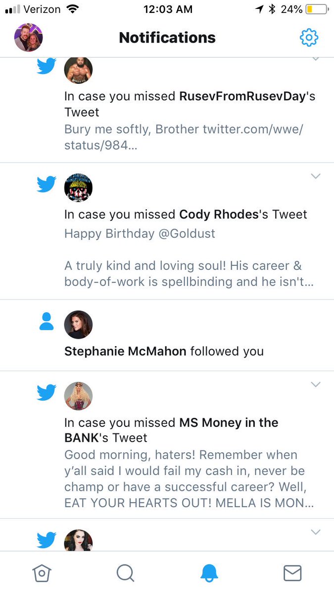 WWEHPIKE5's tweet photo. @StephMcMahon I think we have a case of a phony profile.... NO ONE can imitate you... You are an amazing role model and a wonderful giving person!! https://t.co/IT9HLltbhX