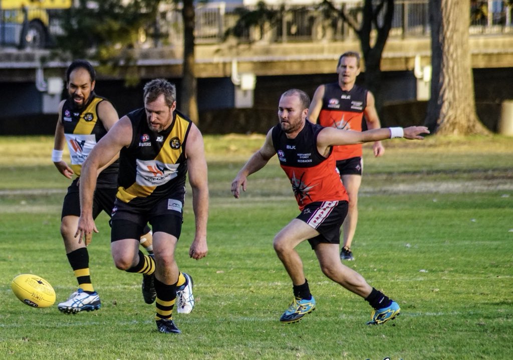 RedbacksAFL's tweet photo. Game day action https://t.co/kmkKlSxSwb