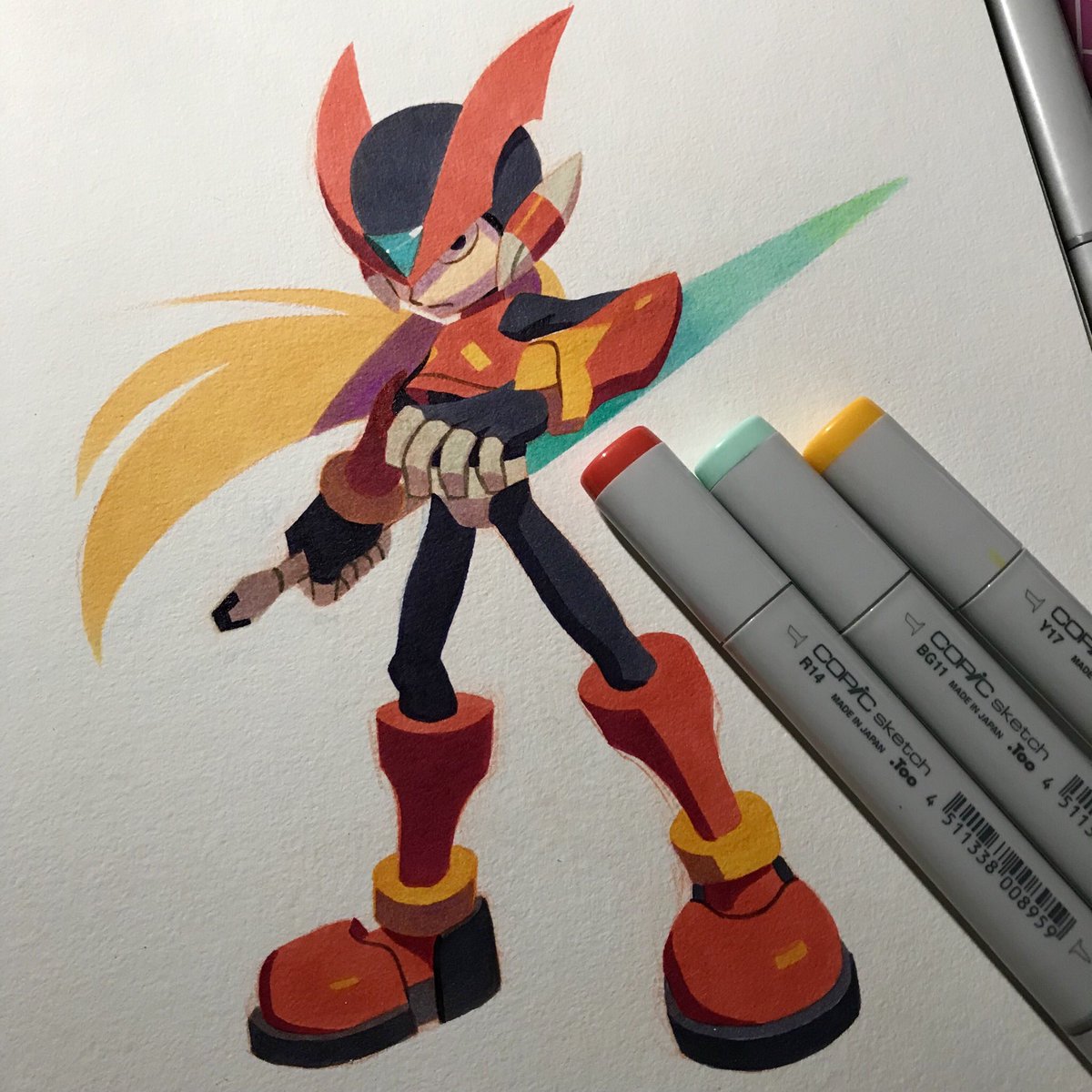 actionhankbeard's tweet photo. When all else fails I draw Zero. #copicmarkers https://t.co/bddFPPmpeR