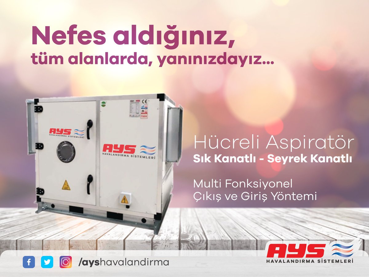 Havalandırma Cihazları
ayshavalandirma.com
#HücreliAspiratör #havalandırma #iklimlendirme