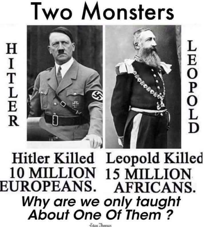 Africarevolt's tweet photo. Adolf Hitler Killed six million jews and is the worst human being .Cecil Rhodes the founder of the De Beer Diamonds in South Africa killed Hundrend of Million Africans. Leopard/ Rhodes killed Africans hundrends times than the so call the Jews holocaust,

https://t.co/22CUApjODv https://t.co/Hdlxv5yQXR
