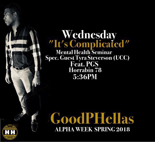 issa_tr3's tweet image. I hope you all have been enjoying the week so far. Tomorrow we have another great event. Come out and learn about mental health which impacts our community more than you think. #WIU #AlphaWeek