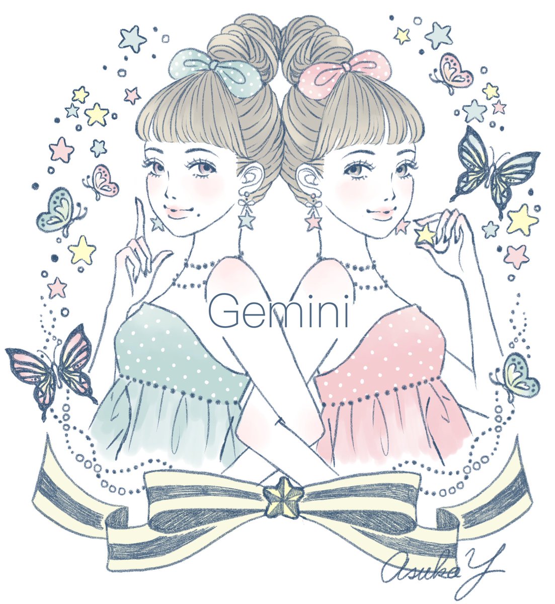 ヨコオアスカ イラストレーター 星座イラスト てんびん座