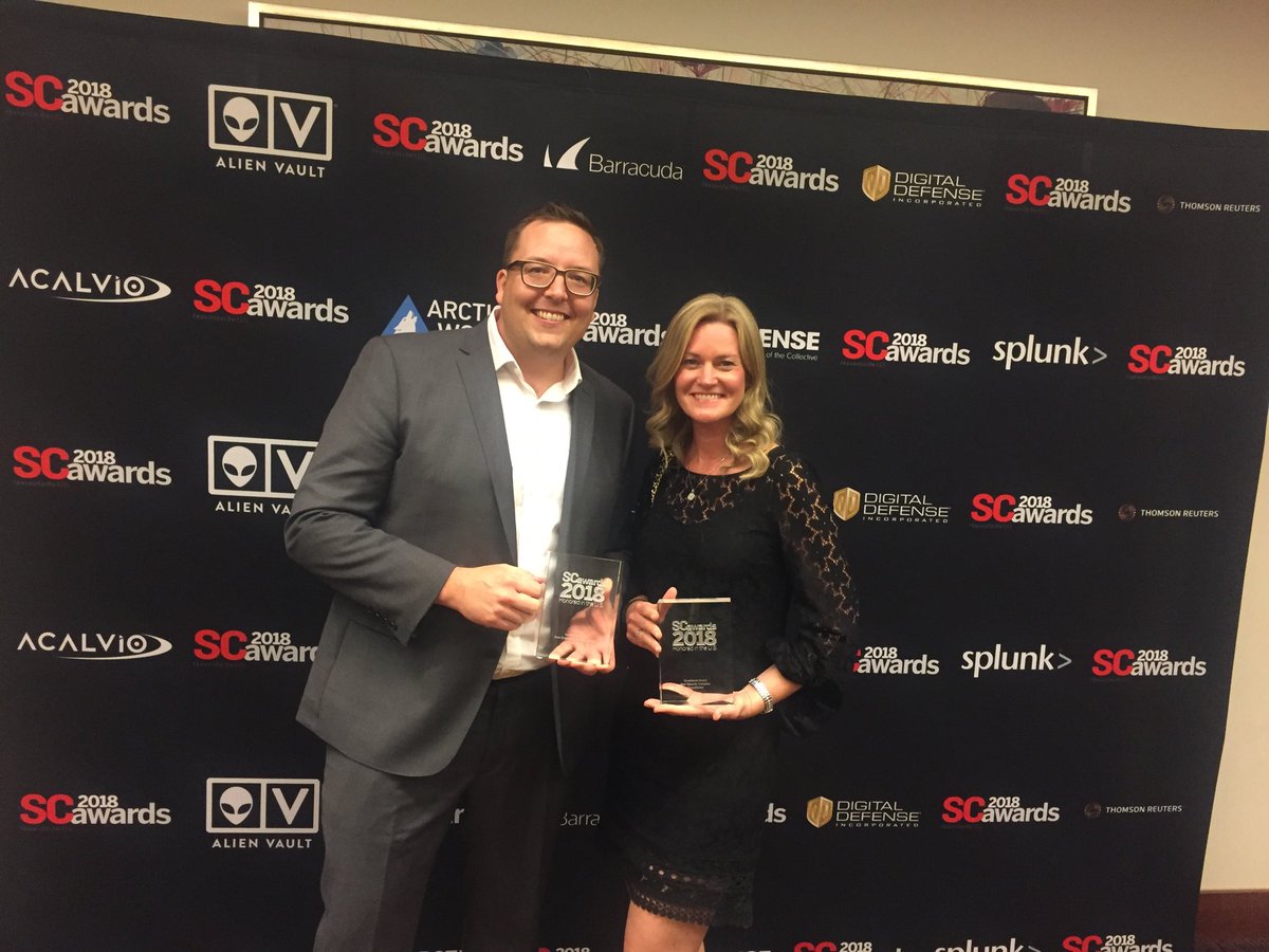 CrowdStrike's tweet photo. And Best Security Company is...CrowdStrike! #SCAwards #GoCrowdStrike https://t.co/FeV7n5fUz3