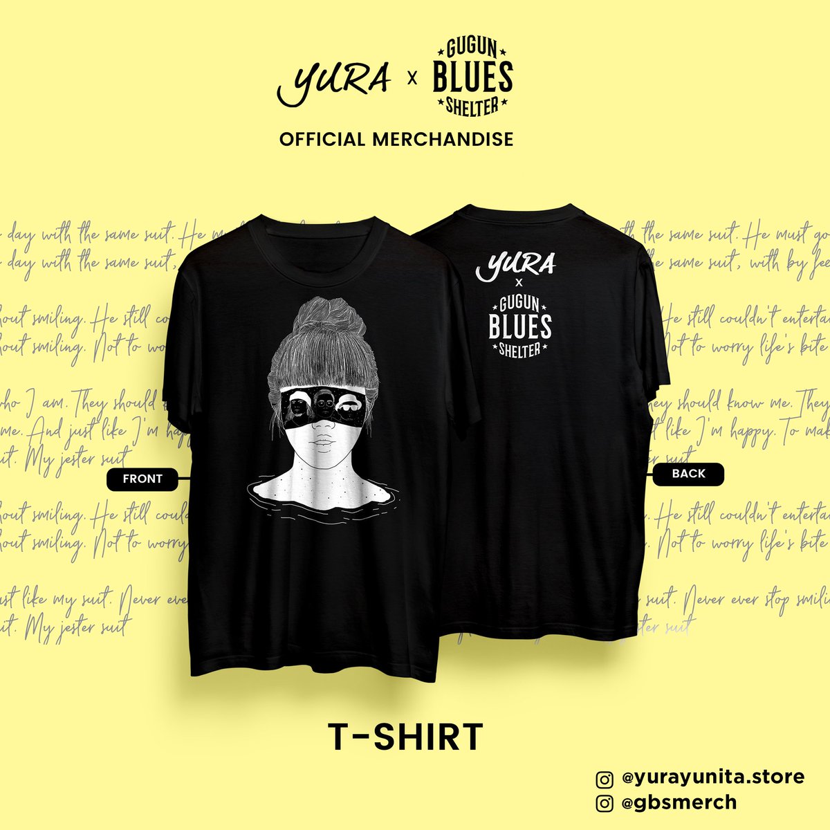YuraXGBS Official Merch Tshirt. Size S, M, L, XL. 145,000. Kode: XTS. Order via WA 0882-10495073 atau Line: gbsmerch