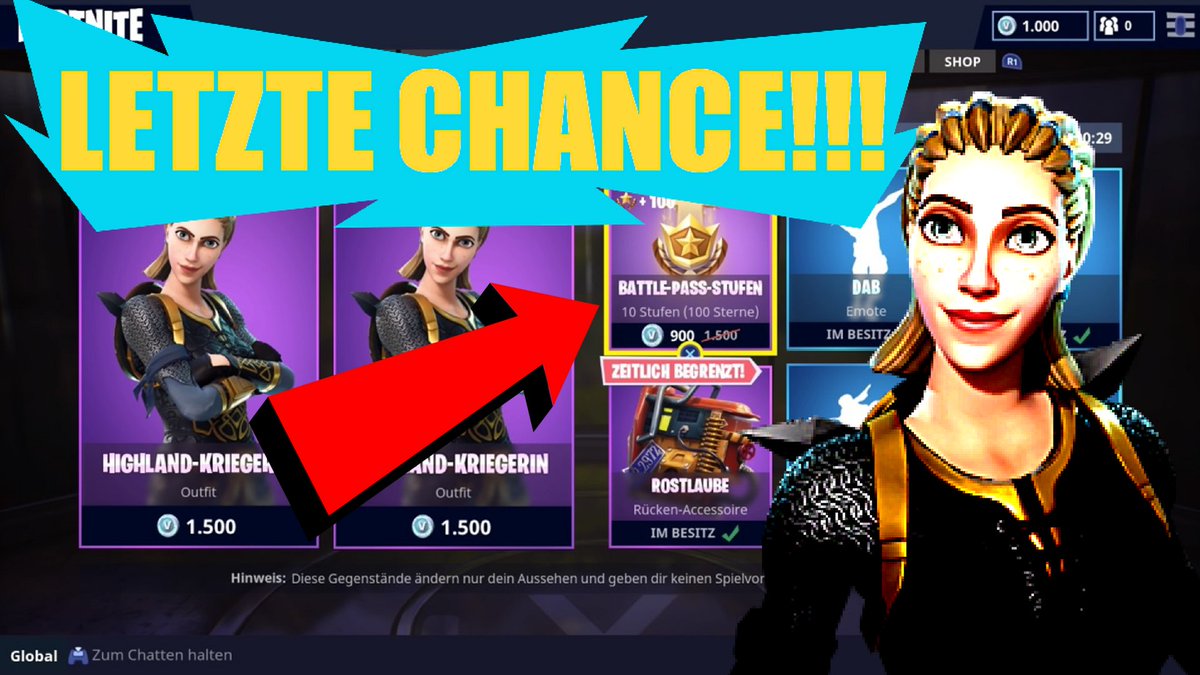 TinyRaccoonZ's tweet photo. RT @kambanula: LETZTE CHANCE!!! Fortnite Shop 18.4.
Link zum Video ---> https://t.co/wHF4MONjJj
#GermanMediaRetweet #trzcrew #streamacademy @SgtNougatHoden @NuTTiX_YouTube @moalbert1 @Ninja #fortnitedown #FortniteBattleRoyale #fortniteshop #FortniteBat… https://t.co/H5EJqxCLy9