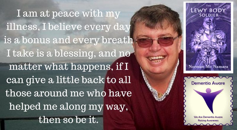 Norman McNamara lives with Lewy Body dementia and has written “The Lewy Body Soldier” alzauthors.com/2018/04/18/nor…