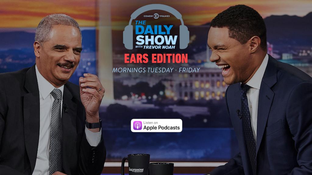 TheDailyShow's tweet photo. Sean Hannity doesn't know what "lawyer" means, and @EricHolder talks about his efforts to combat racial bias. 

Subscribe and listen: https://t.co/QzbaQBduA8 https://t.co/wxBNspuwhz