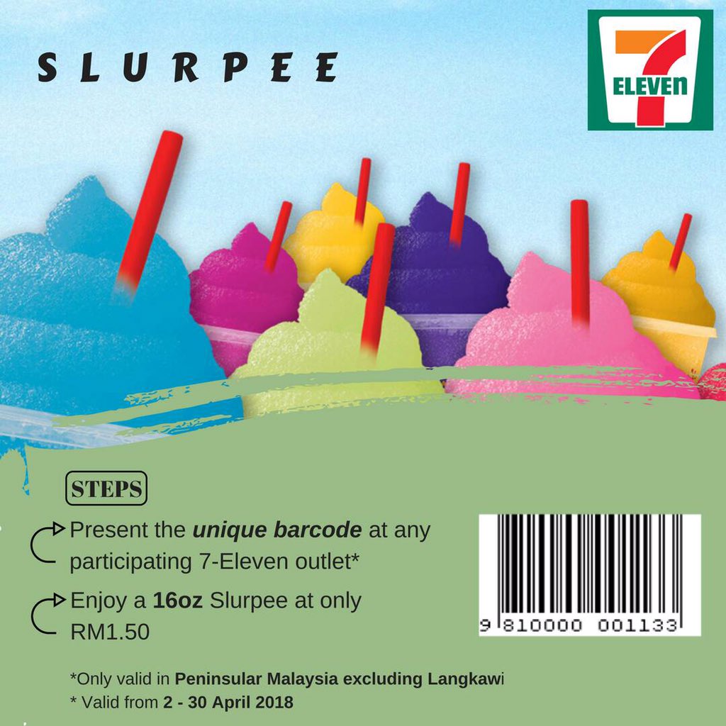 hxryt's tweet photo. Assalammualaikum!!! 7ELEVEN ada buat PROMOTION for SLURPEE!! Beli 1 cup (16oz - yellow cup) dengan hanya RM1.50 sahaja! JANGAN LUPA MENIKMATI "THE COOLEST DRINK ON EARTH" USE THE BARCODE AND SHOW TO THE CASHIER TO GET YOUR RM1.50 SLURPEE#TEAMWOW #7ELEVENMY #KLSCCCI https://t.co/Aop0dJELEk