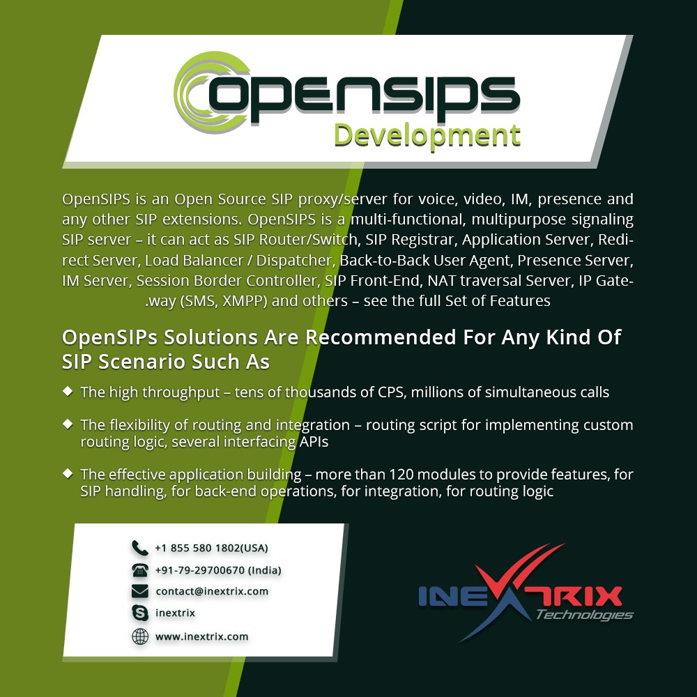 Inextrix's tweet image. Read more: inextrix.com 
#softswitch #opensips #inextrix