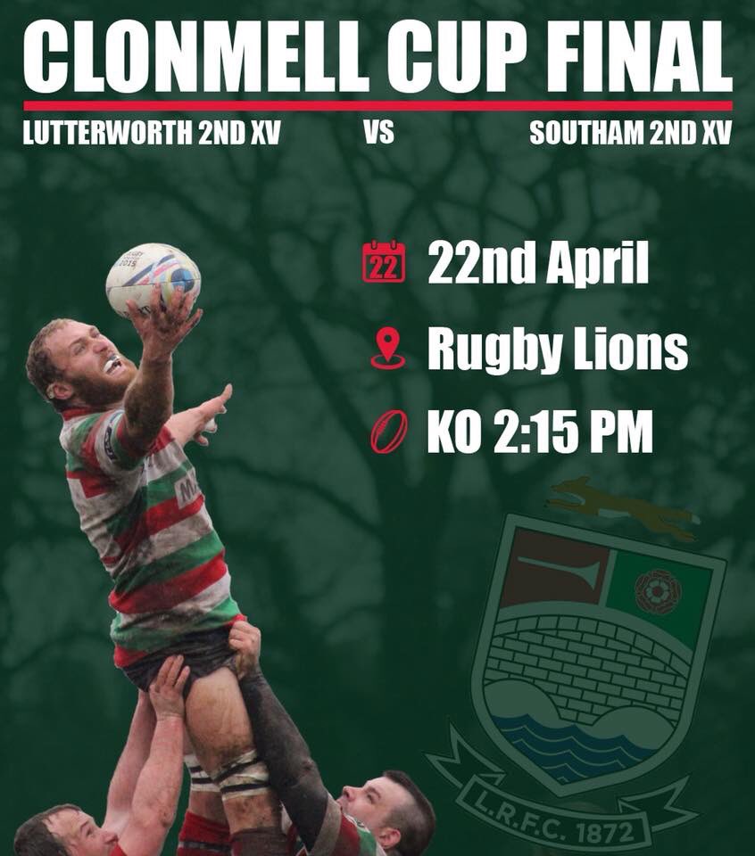 LuttsRFC's tweet photo. Clonmell Cup Final; 22nd April @RFUWarwickshire  @LuttsRFC @RufcSoutham https://t.co/KRkciyicad
