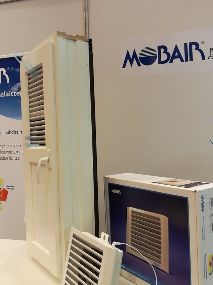 #mobair tuloilmalaitteilla, ikkunaan integroituna tai venttiilin tilalle, uusien määr.mukaiset tuloilmat. #taloyhtiötapahtuma #taloyhtiötapahtuma2018 #ilmanvaihto #hometalo #ventilation