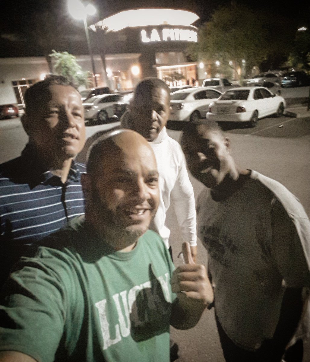 areacodes's tweet photo. Cycling Class tonight w/ these 3 big celebrities & burned some calories working out #DavidGrace #BigKev #BenjaminTaylor https://t.co/62FtvKFUIP