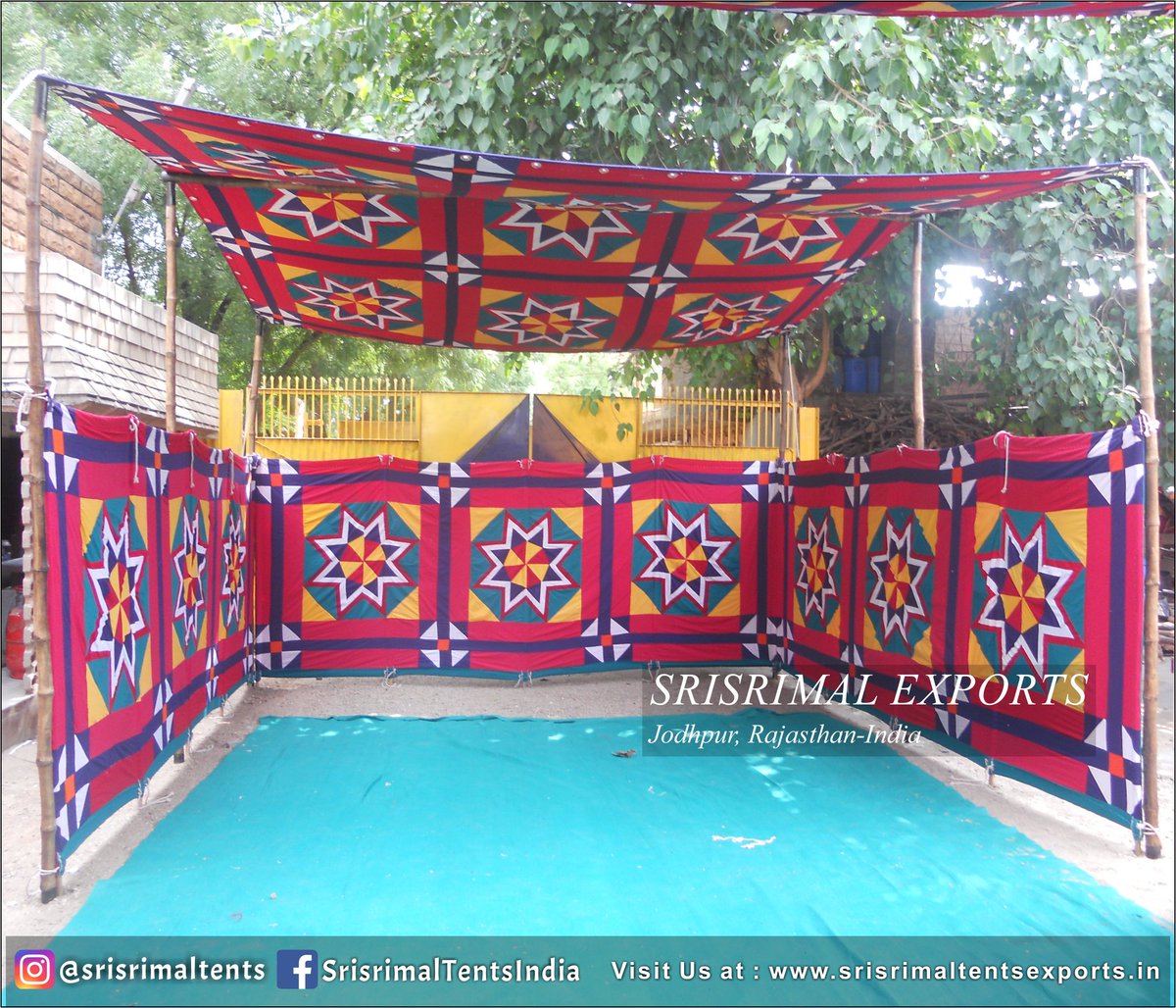 SrisrimalTents's tweet photo. shamiyana #shamiyana #traditional #cotton #handmade #tent #events #eventtent #weddingtent #hotel #pergolatent #rajtent #swisscottage #umbrella #beachumbrella #pavallion #blockprint #srisrimalexports #jodhpur #rajasthan #india https://t.co/Vzp9GlUmYj