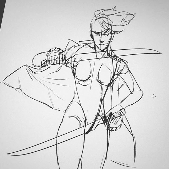 jeni_art's tweet photo. Day 76 - Space Pirate sketch for Facebook Character Design Challenge. She gonna get yer loot #pirate #sketch #spacepirate #swords #coat #cool #undercutstyle #drawing #doodle #dailydoodle #sketchdaily #365daychallenge https://t.co/PAyRjyvisM https://t.co/1DFowLs1ov