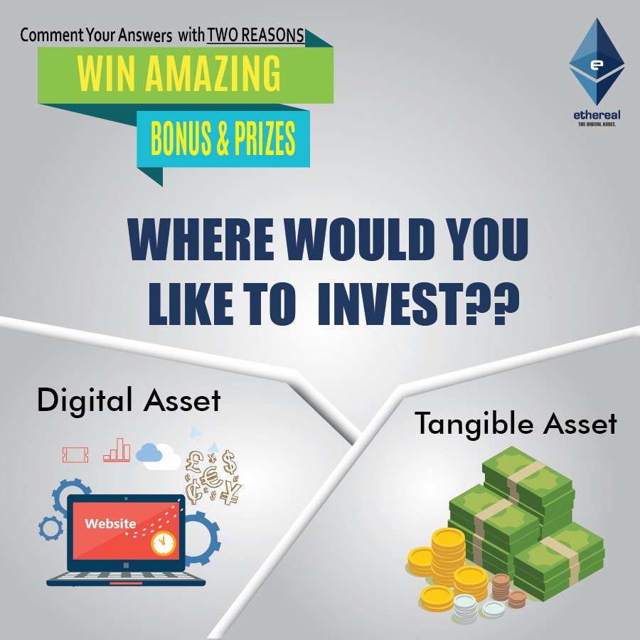 CoinEthereal's tweet image. What According To You Is Best For #investment ...
#TangibleAsset - #Land , #cash , #realestate etc OR
#Digitalasset - #CryptocurrencyExchange , #Shares, #mutualfundssahihai etc.
Please Comment Your Answers To Win Exciting #prizes and #BONUS .