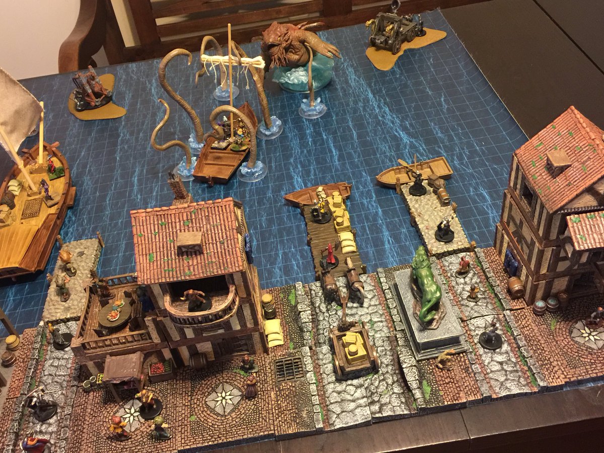 RPJacobsT's tweet photo. Which one of you fools said, “Release the kraken?” #DnD #dnd5e #DungeonsAndDragons #dwarvenforge #miniatures #Pathfinder https://t.co/1lsGELDNTL