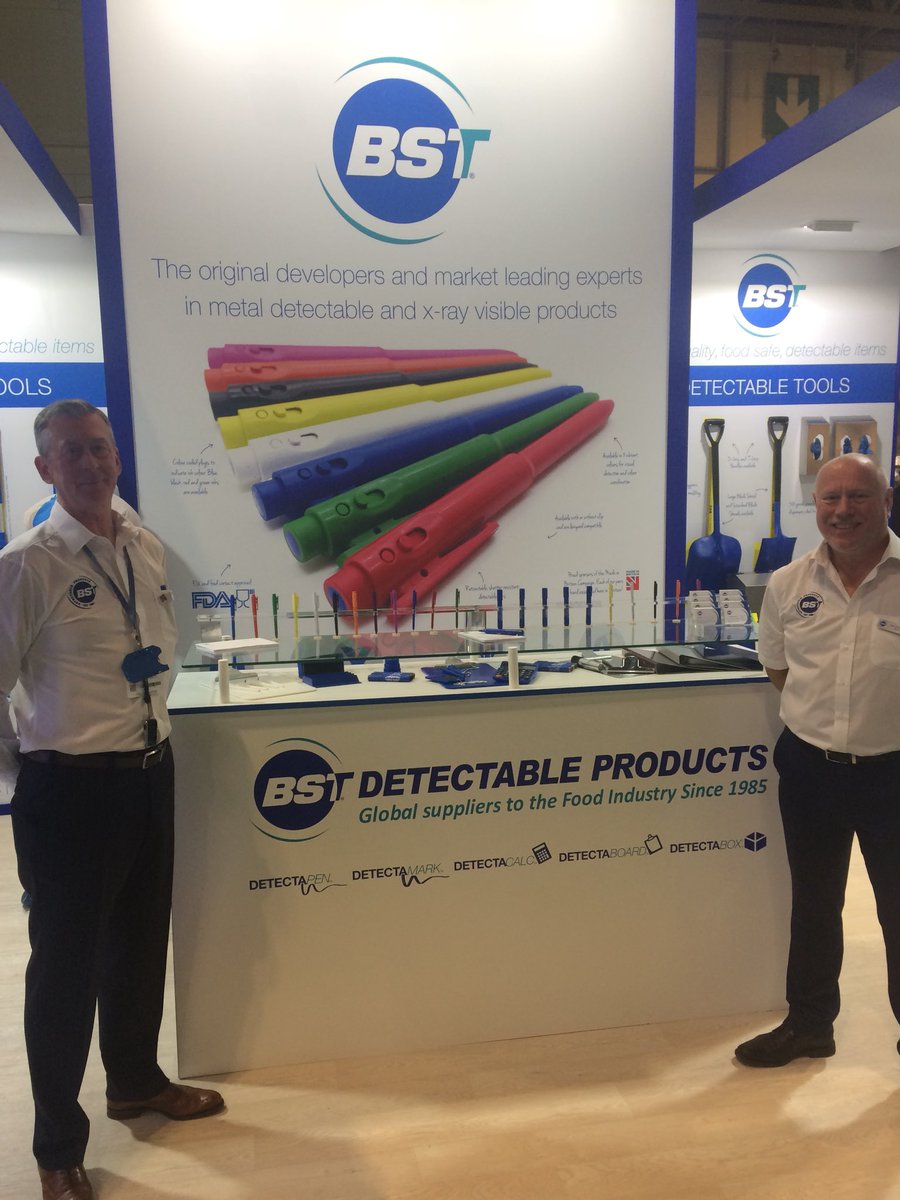 BSTProducts's tweet photo. Day three is almost upon us. If you haven’t already, pop a long to see us on stand AA261 at the @Foodex show. We’re looking forward to talking all things Detectable with you! #Detectable #Foodex2018 #BSTsince1985 #Original #FoodSafe https://t.co/X0dq7wpZ64