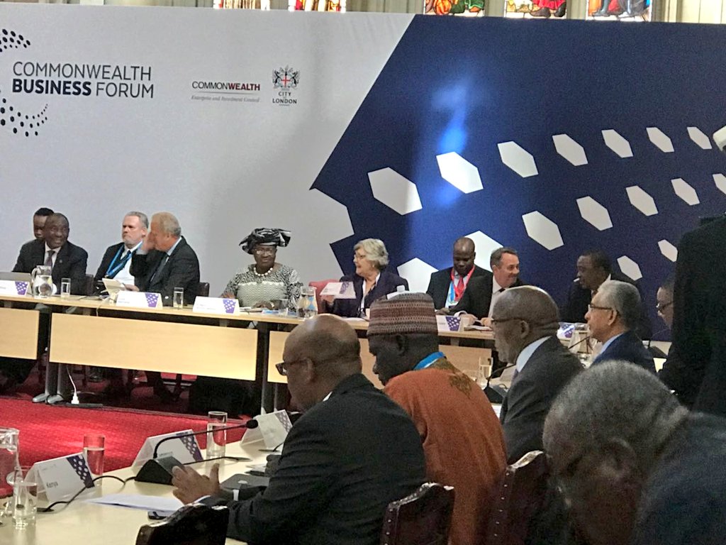 Attending the African Leaders Roundtable chaired by H.E <a href="/UKenyatta/">Uhuru Kenyatta</a>. The roundtable is exploring the biggest growth opportunities for Africa, how to accelerate intra-African trade and continued attraction of high quality investment to the continent. #CHOGM2018