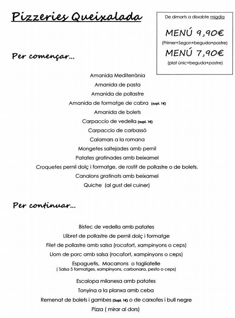 LaQueixalada's tweet photo. Avui et ve de gust un menú migdia a Figueres? ✊😍🍕 https://t.co/phBTo1Shmk
