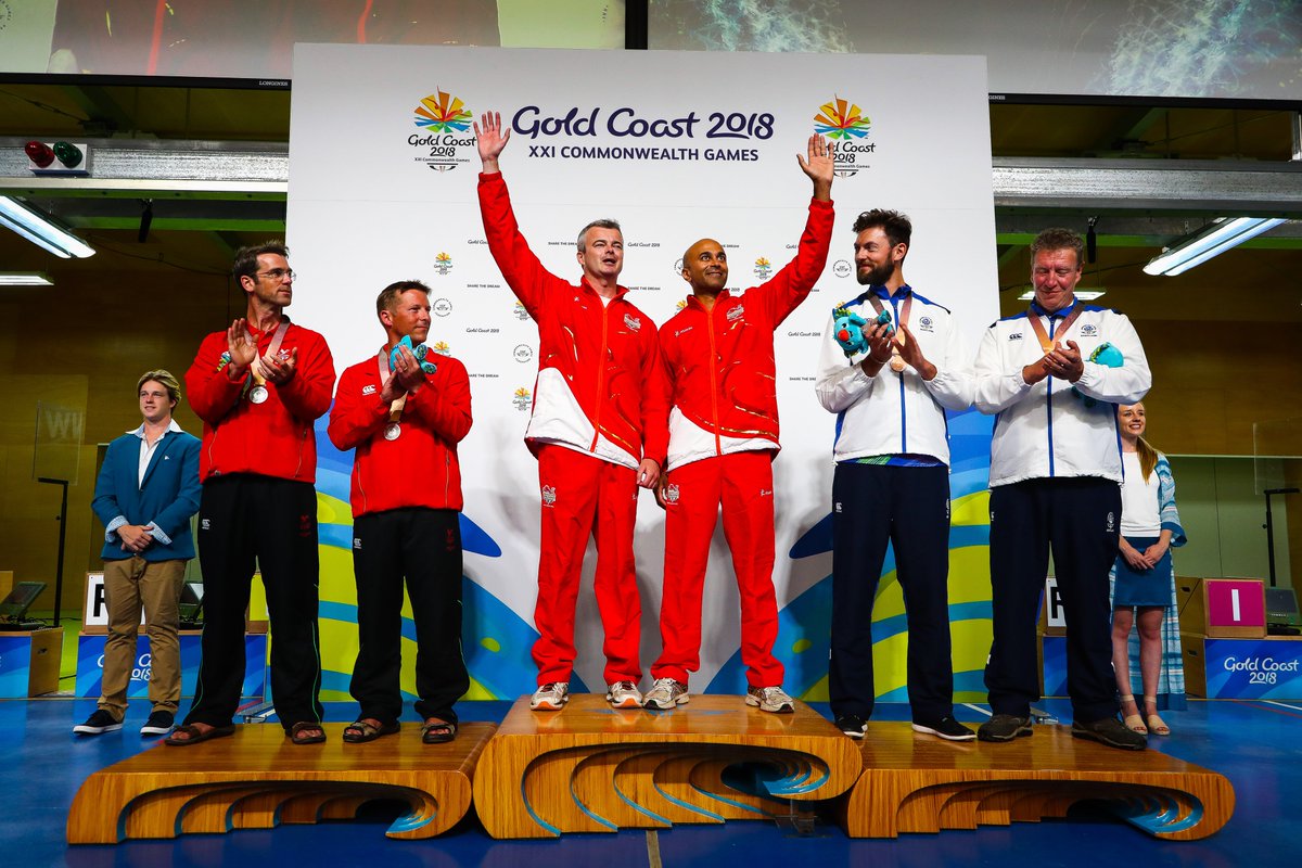 🥇🥉Great to welcome back our Gold medal winning ENT consultant <a href="/Paraguk/">Parag Patel</a> to St George's today! Here he is with his Gold &amp; Bronze medal from the #CommonwealthGames2018 , along with photos from the Games too.

Thanks to photographer Patrick Hamilton for use of images from the Games