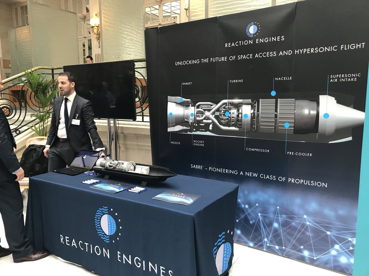 CapgeminiEngUK's tweet photo. .@ReactionEngines have enhanced our #AltranUKInnovationDay with a model of their cutting-edge #SABRE (Synergetic Air Breathing Rocket Engine), next generation propulsion systems that will transform #space access and hypersonic flight https://t.co/BLryrwI6ps