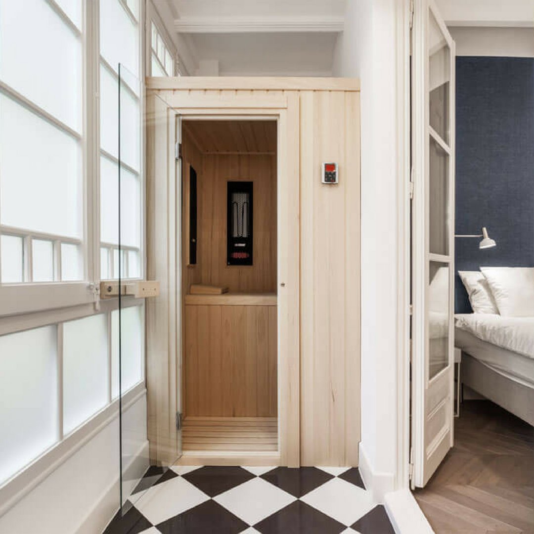 Nobohome's tweet photo. Would you like to have your own sauna?

#apartment #luxuryliving #sauna #interiordesign #luxuryapartment #design #Barcelona https://t.co/4D0pc6h5Ma