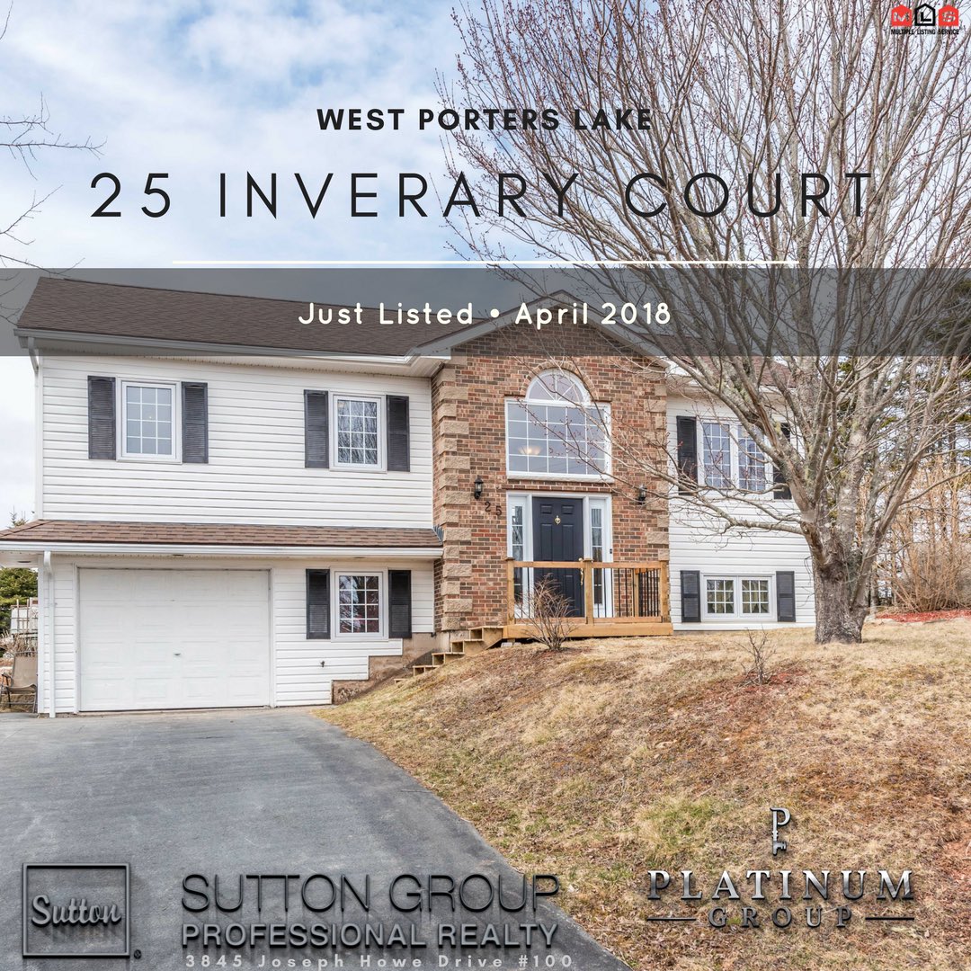 PlatinumHalifax's tweet photo. New to market! 25 Inverary Court in West Porters Lake. Fantastic 4 bedroom 2 bathroom split entry home with attached garage and spacious backyard #JustListed #PlatinumGroupHalifax #RealEstate #TopProducingTeam https://t.co/WwWTVJdip5
