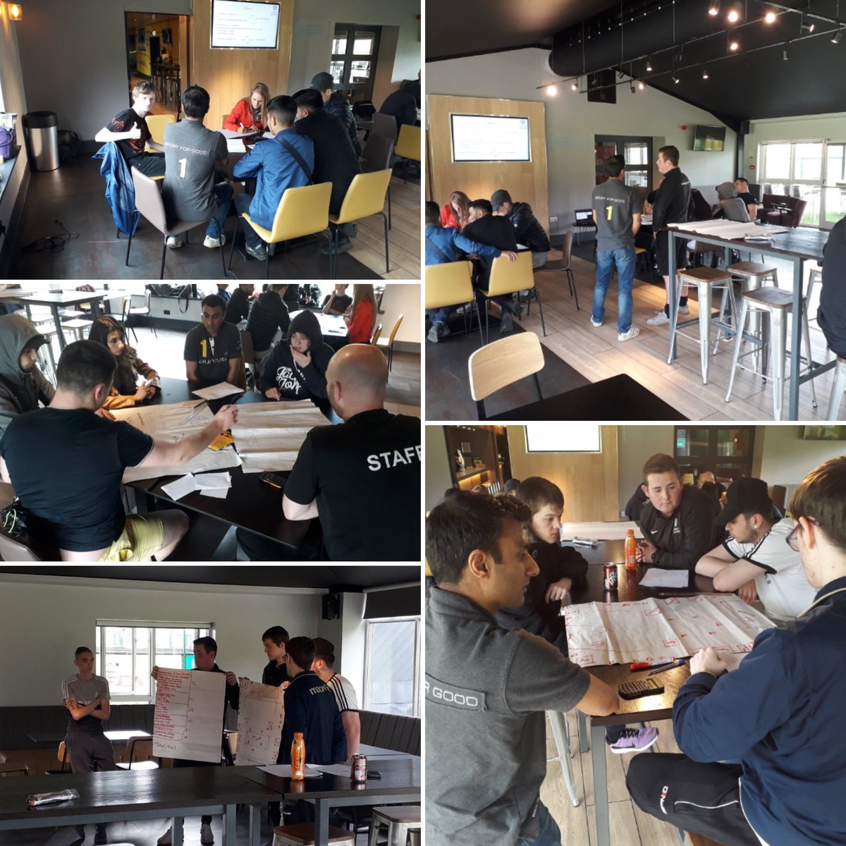 StreetLeagueTFM's tweet photo. Great to have a visit from @LaureusSport at our #Leeds academy today. Working on the skills needed to deliver a music festival! Thanks to @Harry_SL_Leeds and the team for having us along #sportfordevelopment #movingintowork #skillsforlife https://t.co/xa7AjrroQb